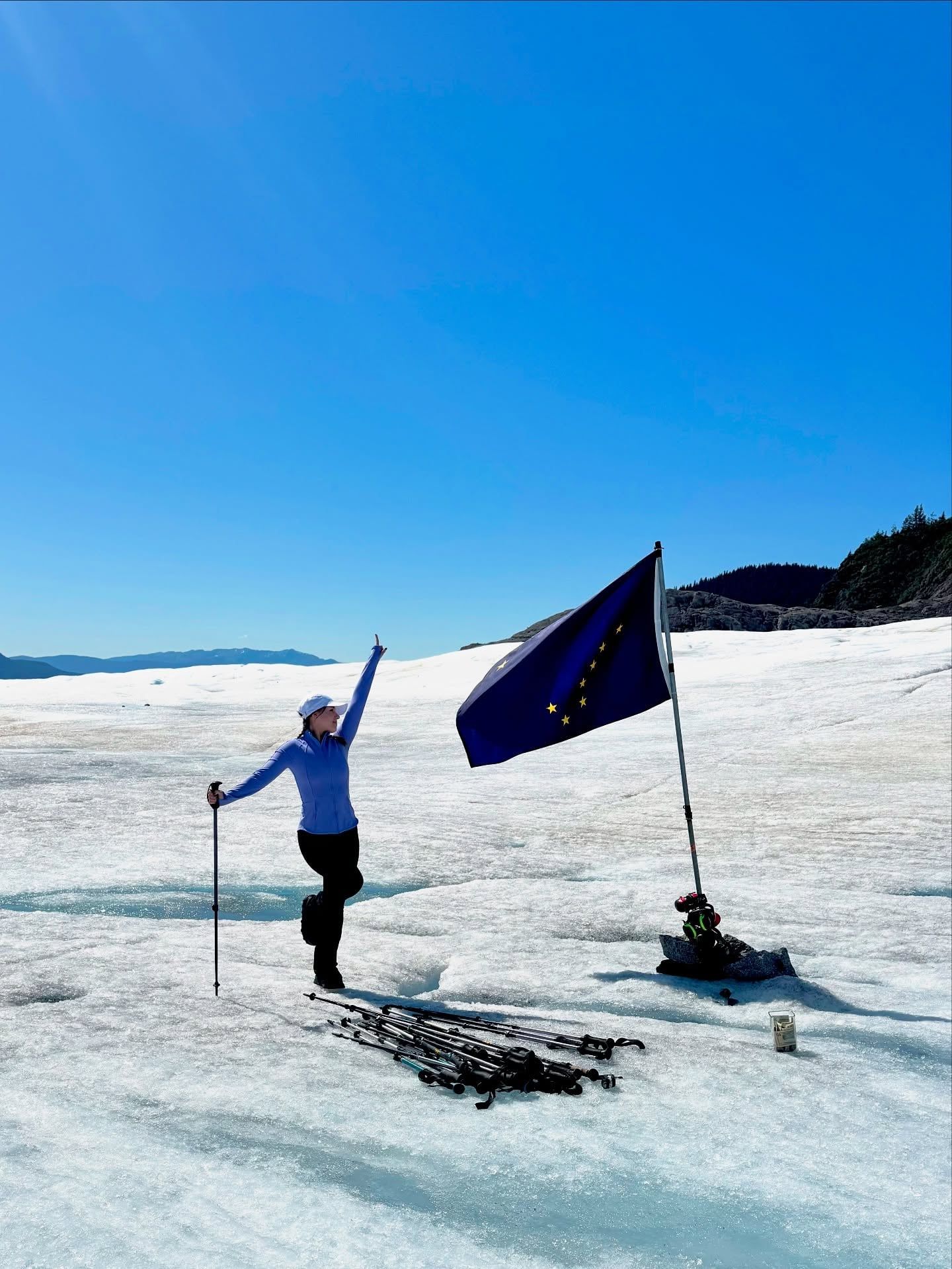Besucherfoto einer Mendenhall-Gletscher-Tour